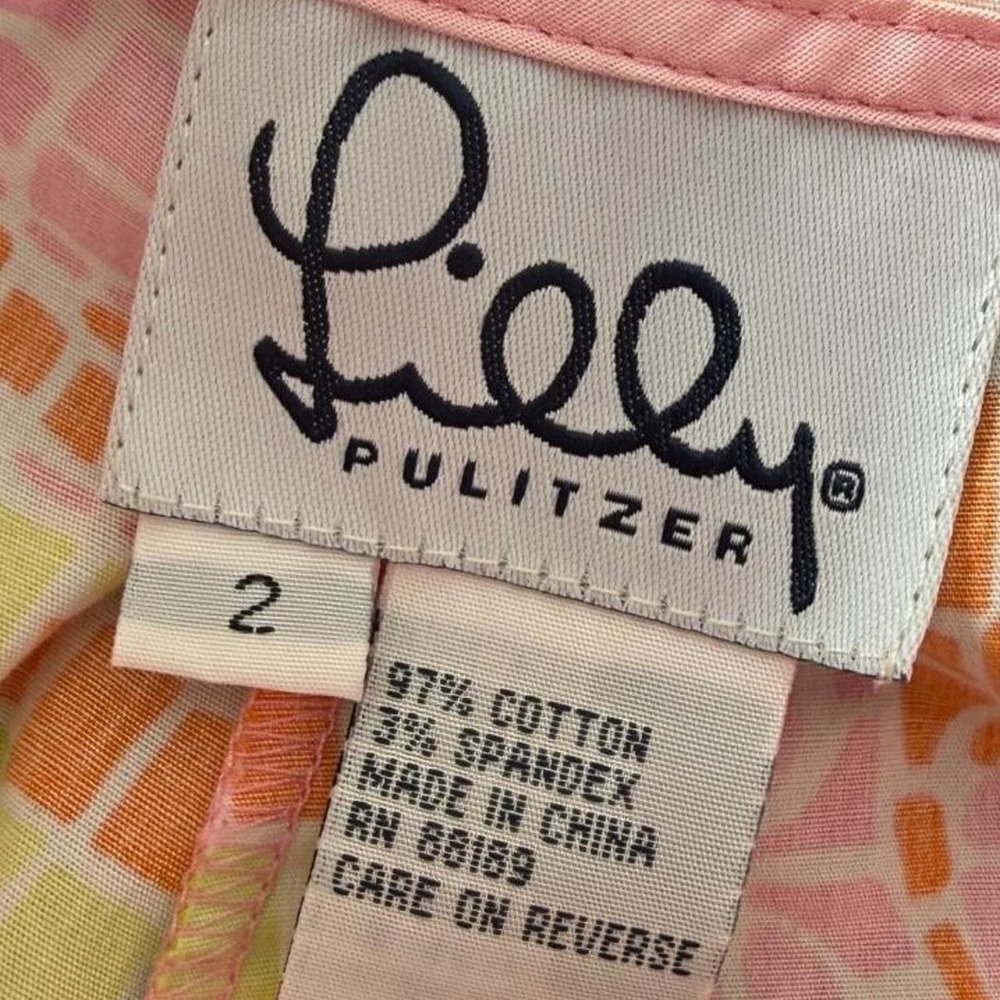 Lilly Pulitzer multicoloured mosaic print colorful capri pants - Picture 6 of 6